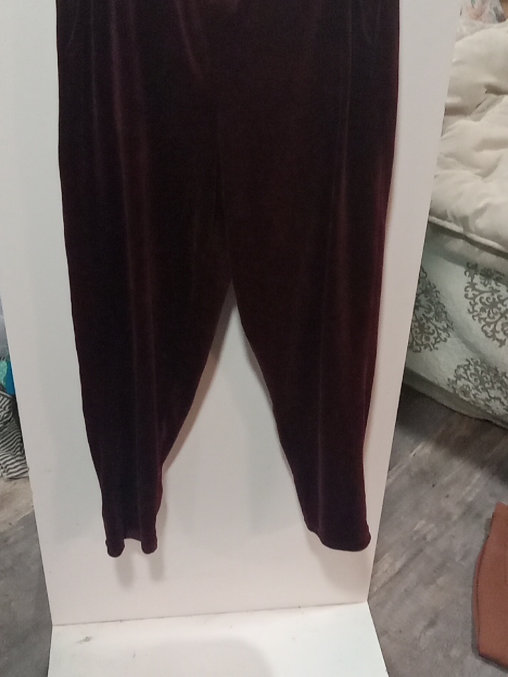 522 Maroon Velour Pants